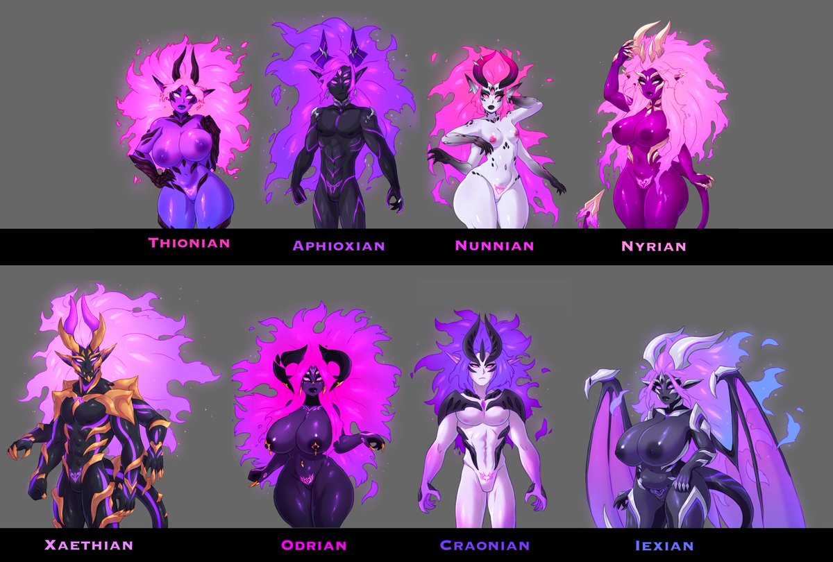 EvinandValia's tweet photo. All void demon variants
#voiddemon #oc #aliens https://t.co/wGFU4RaPmD