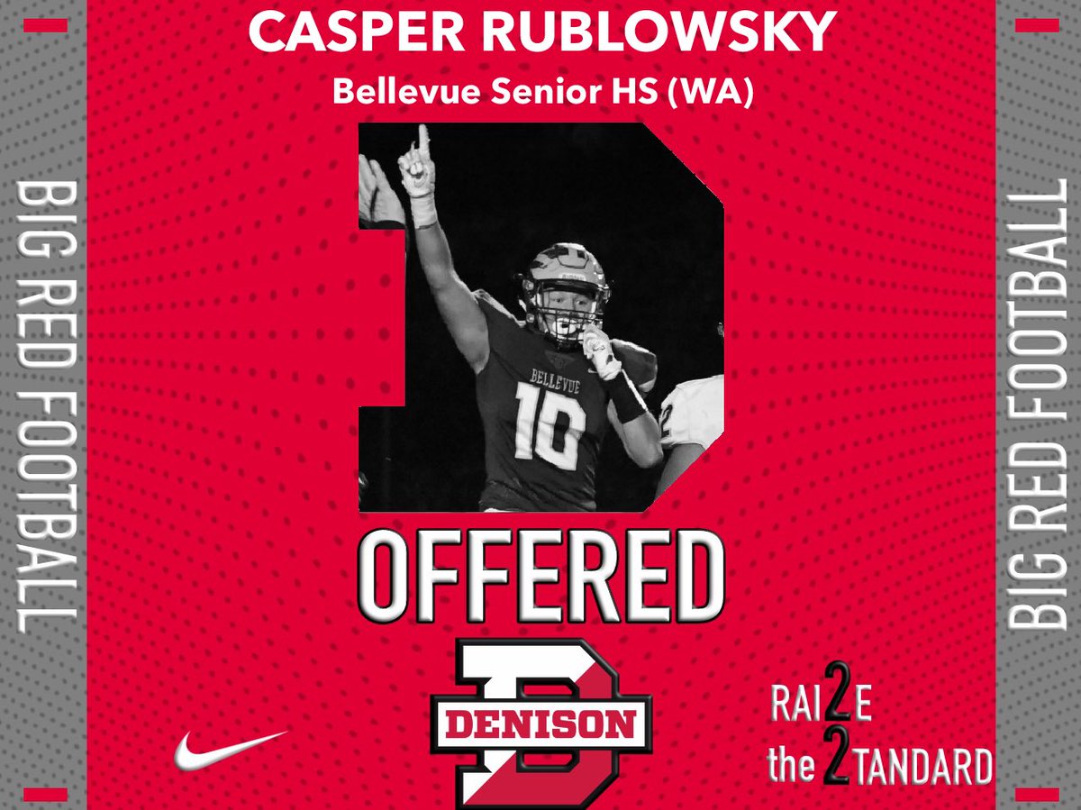 Thankful to receive my first offer from <a href="/DUFootball/">Denison Football</a> 
<a href="/CoachMcKinney20/">Lorenzo McKinney</a> <a href="/BellevueFB/">Bellevue Wolverines Football Family</a>