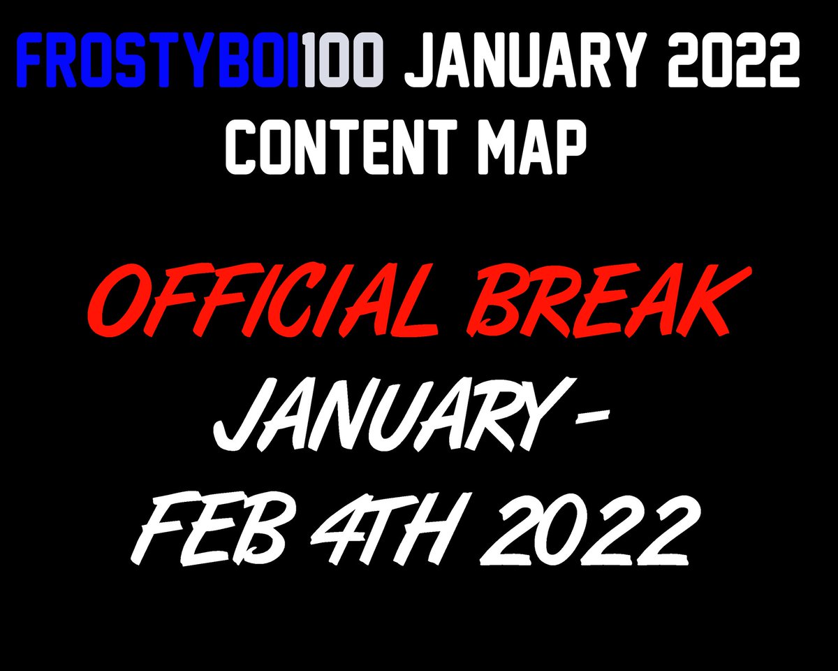 frostyboi100's tweet photo. Its Official Im on break.... But have no fear I'll be back February 4th with brand new series and videos # #takingabreak #smile #FB100 #gamer #breaktime #aussie #youtubebreak #haveakitkat🍫 #2022 New content will start in February https://t.co/AGYgW4ao96