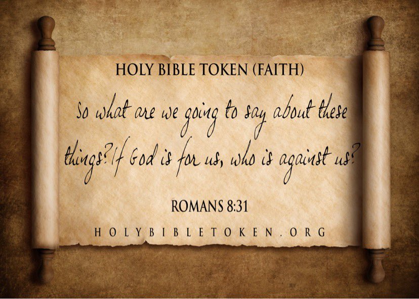 holybibletoken's tweet photo. If God is for us, who can be against us? Amen?
-Roman 8:31

#Bible #WordofGod #FAITH #HoldFirmlyToFAITH #Humble
#HolyBibleToken #DailyBread https://t.co/Dqn31EgzIW