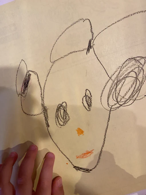 😌✨✨
こう、ようやく人の顔っぽいものが描けるように…
良きバランス。 