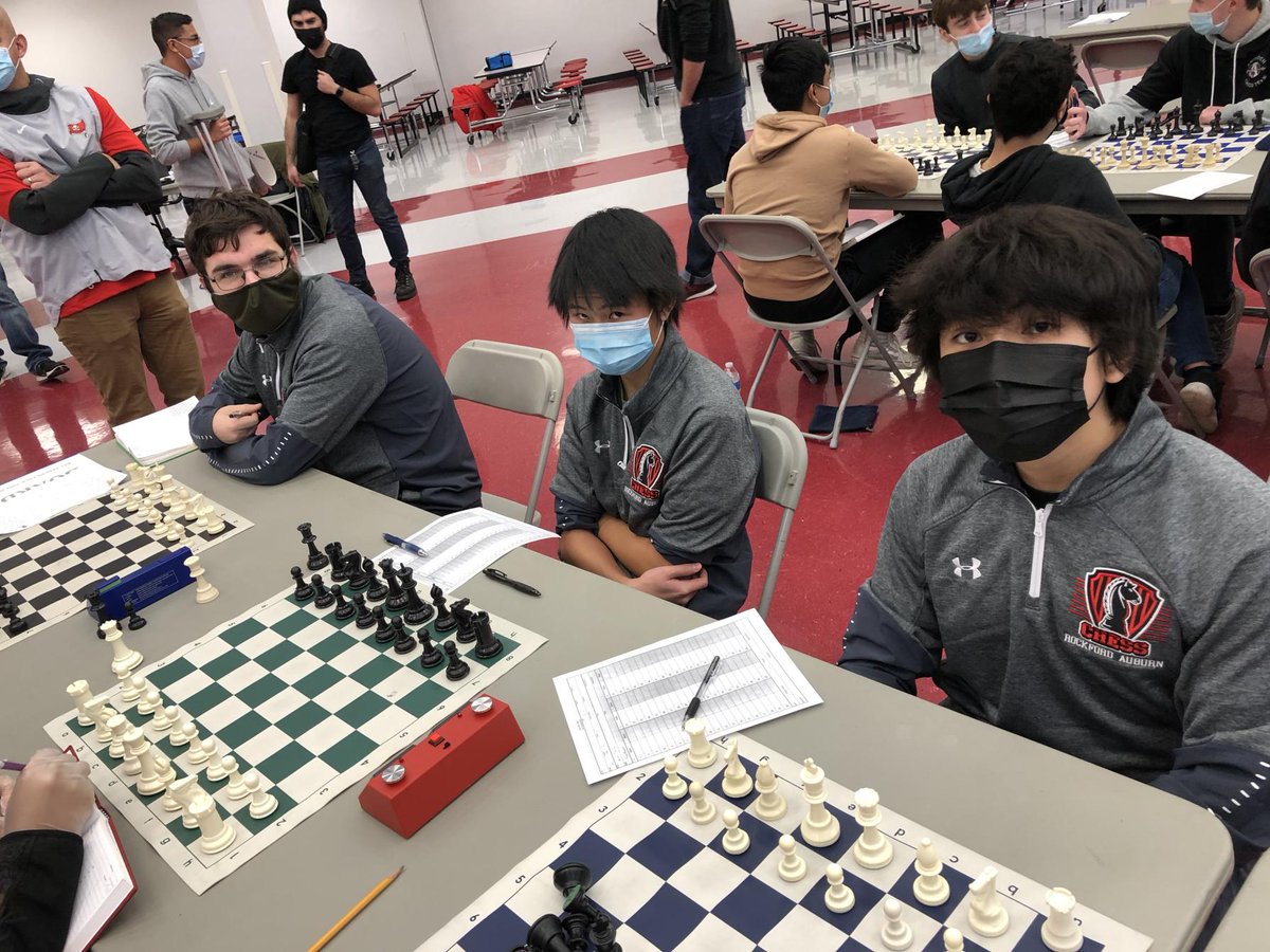 RAHSChess's tweet photo. Chess is back at Auburn! After a one-year hiatus, the team finished the regular season 3-2 in Conference. Ian Wan on Board 2 led the team for most points scored (22) at the Palatine Team Tournament. Be sure to cheer on our Knights as they compete for the NICL trophy on Jan. 15th! https://t.co/KnAT9QKAgg
