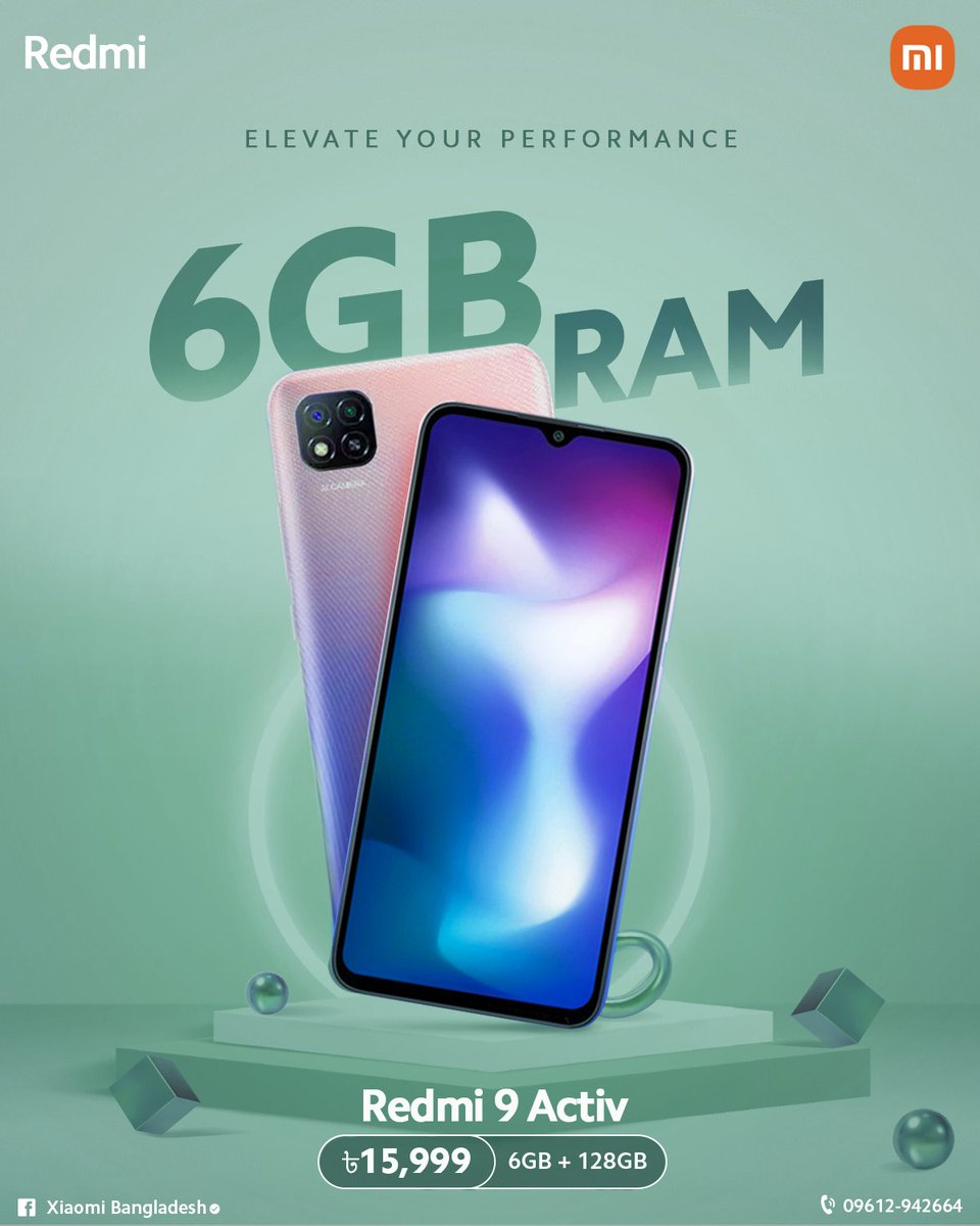 MiBangladesh's tweet photo. #6GB RAM packs enough speed with efficient multi-tasking!

To know more about #Redmi9Activ please visit: https://t.co/srgfHIcLLE

#XiaomiBangladesh #RedmiBangladesh https://t.co/cSMIFjUm0i