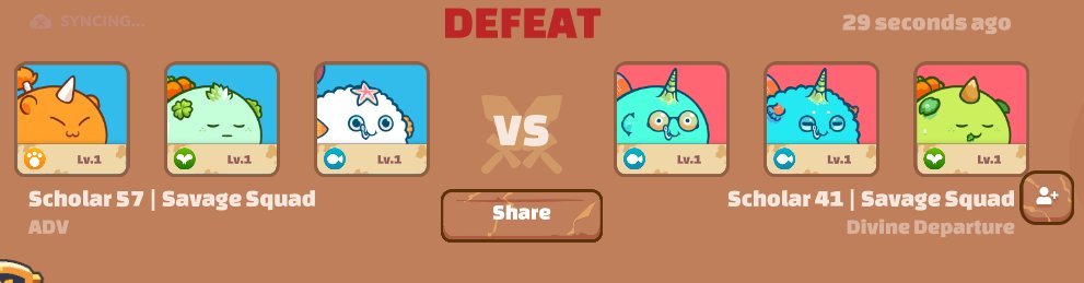 savagestudios6's tweet photo. 2 of my scholars faced each other in arena haha @AxieInfinity https://t.co/JMqHjRserX