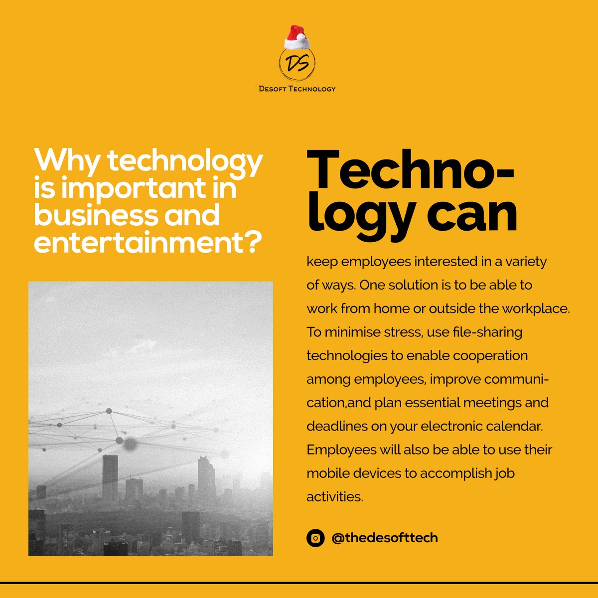TechDesoft's tweet photo. Nowadays Technology is more important in business and entertainment. 
 
Technology is necessary to enhance their operations, employee profitability, and end outcomes.

To know more, Visit our website https://t.co/PGiNdg6aoz

#desoft #technology #technologynews #cryptocurrency https://t.co/6g4Bd10ZtW