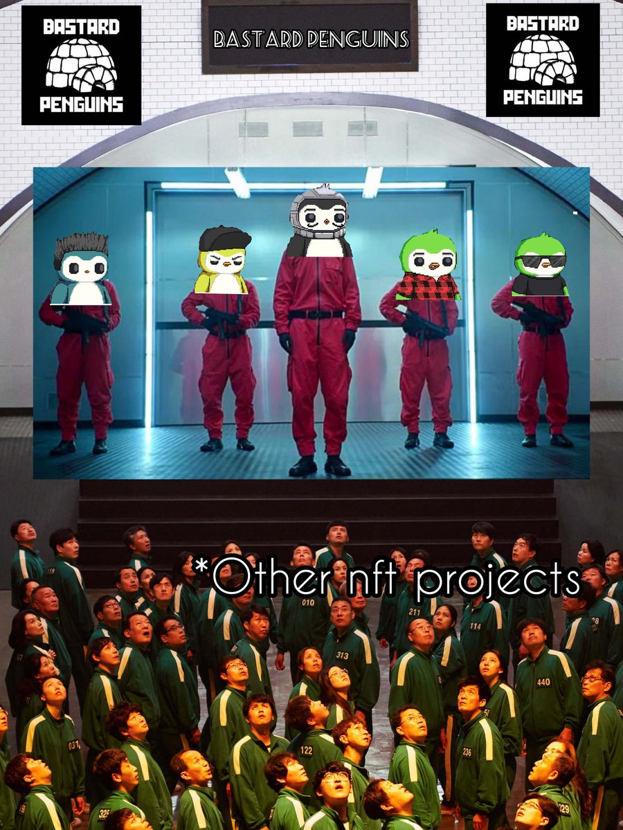 My meme entry <a href="/BastardPenguins/">Bastard Penguins 🐧</a> 
Hope you like it ☺️
Join their community guys👇
discord.gg/bastardpenguins
#Bastardpenguins #TuxTakeover $IGLOO