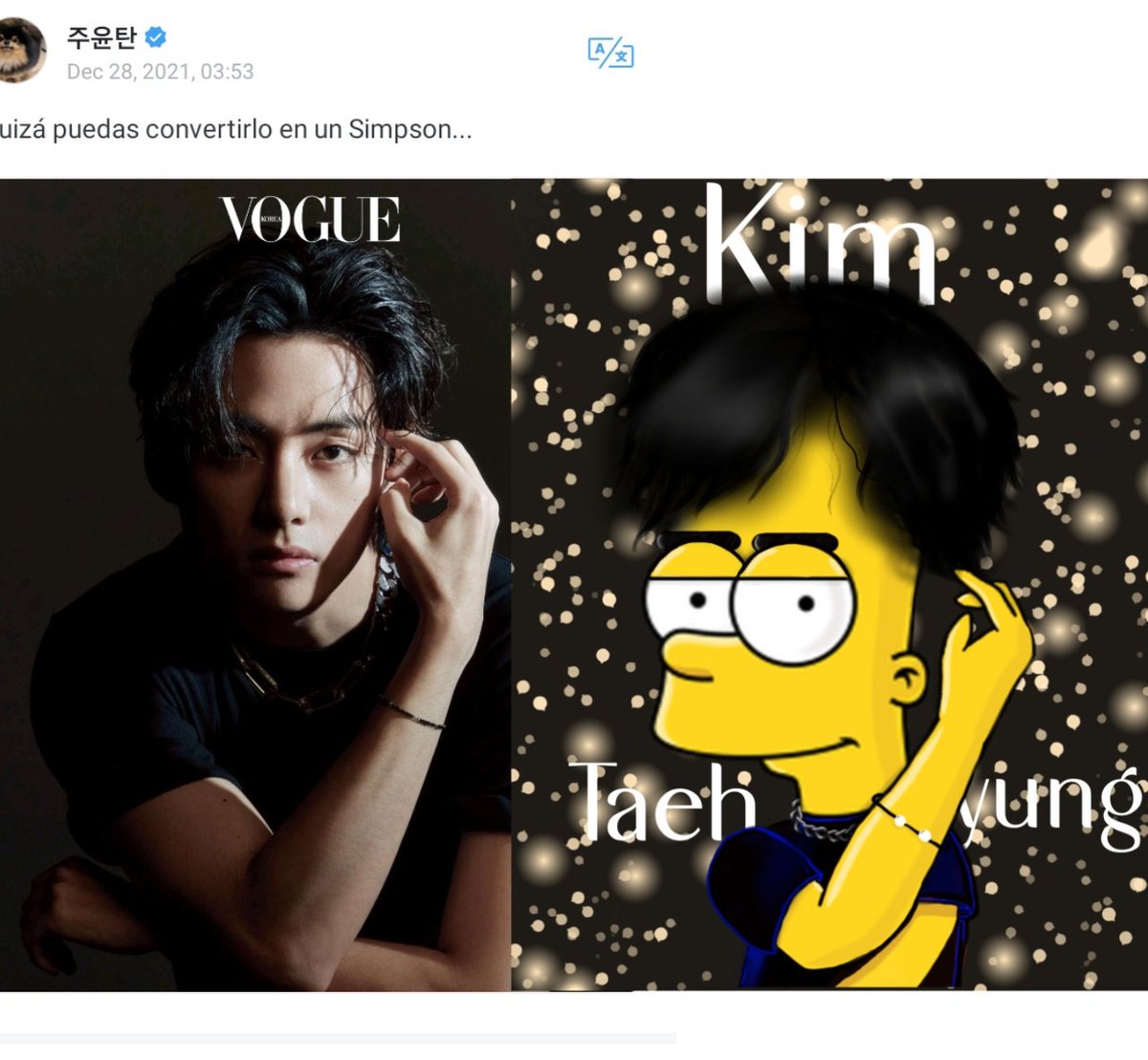 Monserr08994555's tweet photo. Ya lo mejore! #TAEHYUNG #Taehyungbirthday #LoQueTaePidaSeHace #TaeSimpson https://t.co/X5jrM0Bd1a