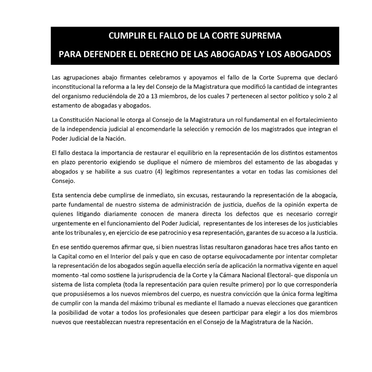 EncuentroEAI's tweet photo. Se debe restaurar el equilibrio en el @cmagistratura https://t.co/WC94CGdoUi