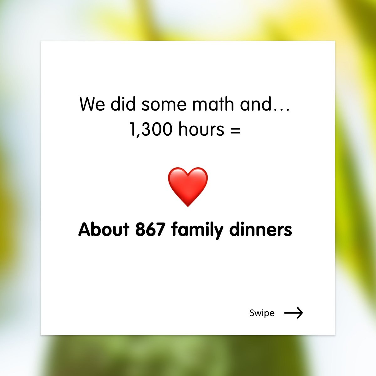ChosenFoods's tweet photo. “Americans spent 1,300 hours on social media in 2020." – Forbes.
It’s shocking, isn’t it? 1,300 hours per person per year averages out to 3 hours per day, in comparison with only 90 minutes in 2012. Imagine what you could do with that time. More to come on our #PurposefulPause https://t.co/Rgc5oZmM8w