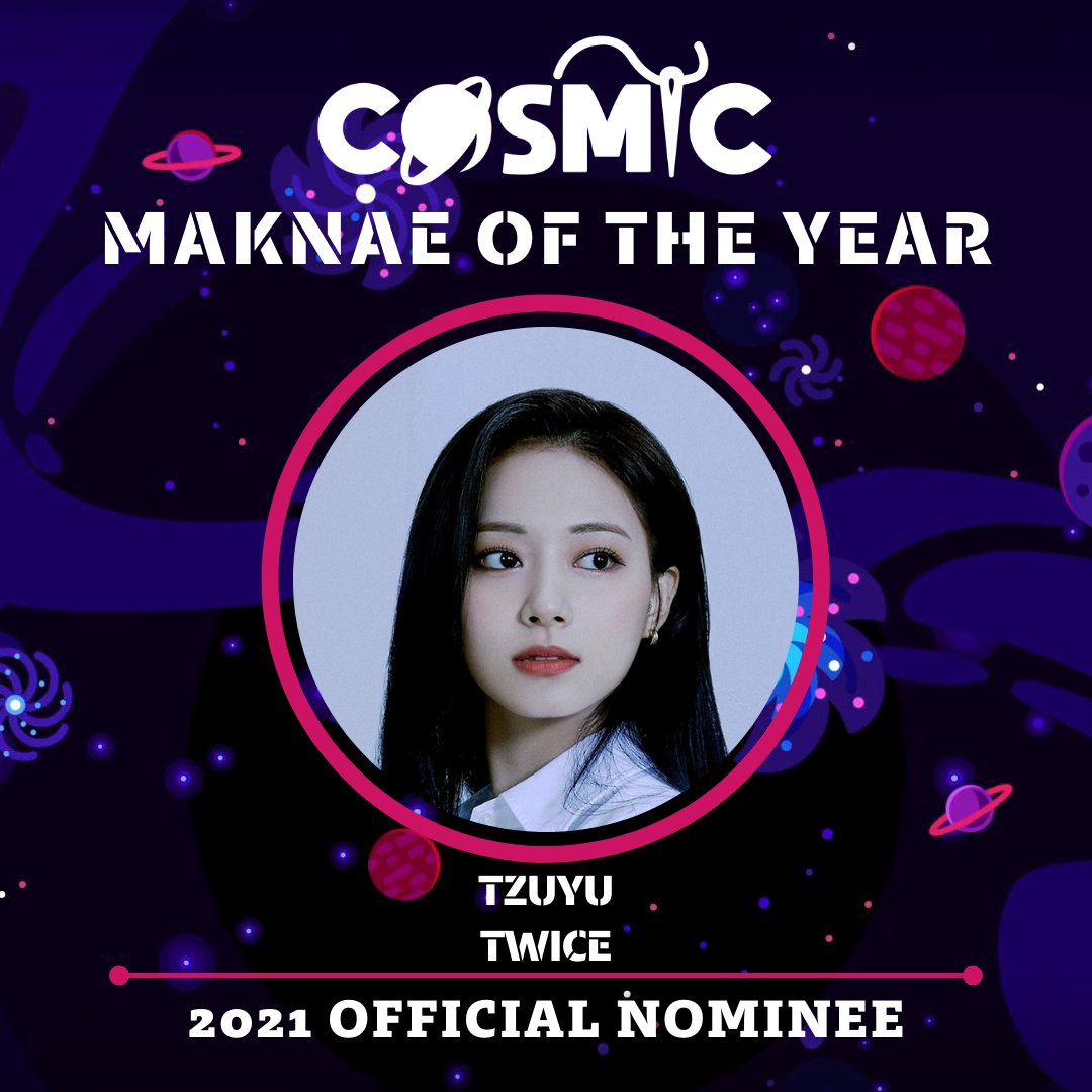 CosmicAwards's tweet photo. COSMIC MAKNAE OF THE YEAR: TWICE's Tzuyu is an official nominee. 

Is she the best youngest member in the cosmos? It's up to you to vote for her.

Extra votes:
1) RT = 5 points
2) Like = 3 points
3) Comment = 1 point
#TZUYU #TWICE #ONCE 

Link: https://t.co/Vzg4RDUeJq https://t.co/WGf821pDC5