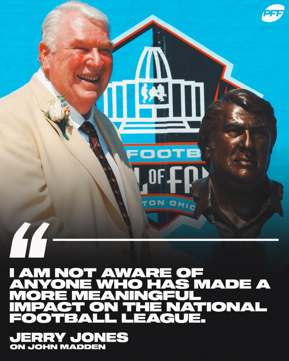 PFF's tweet photo. There will never be another John Madden 🙏 https://t.co/eFrrxeYZ19