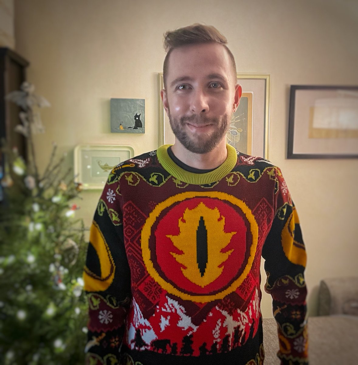TLOgg's tweet photo. Hope you all got through the holidays okay! Got the best Christmas sweater and can't wait to bust it out for the holidays for the rest of my life. https://t.co/eLBG51DjVH