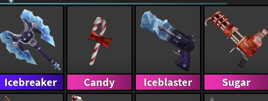 Trading: Log set, Ice set, elderwood set, 2x candy set, C darkbringer,  hallow set, 2x eternal cane set. Looking for good offers : r/MurderMystery2