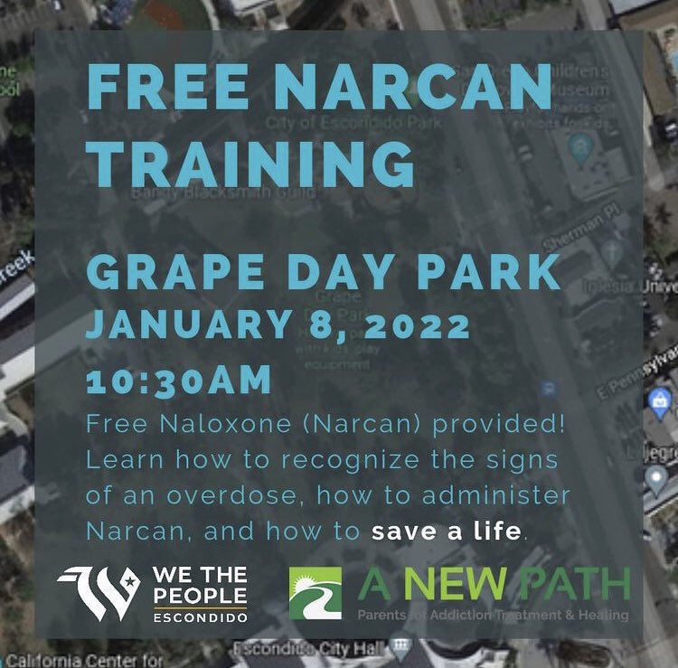 Come out to our Narcan Training with New Path! Learn how to use this life saving spray and also get supplied with your own box!
