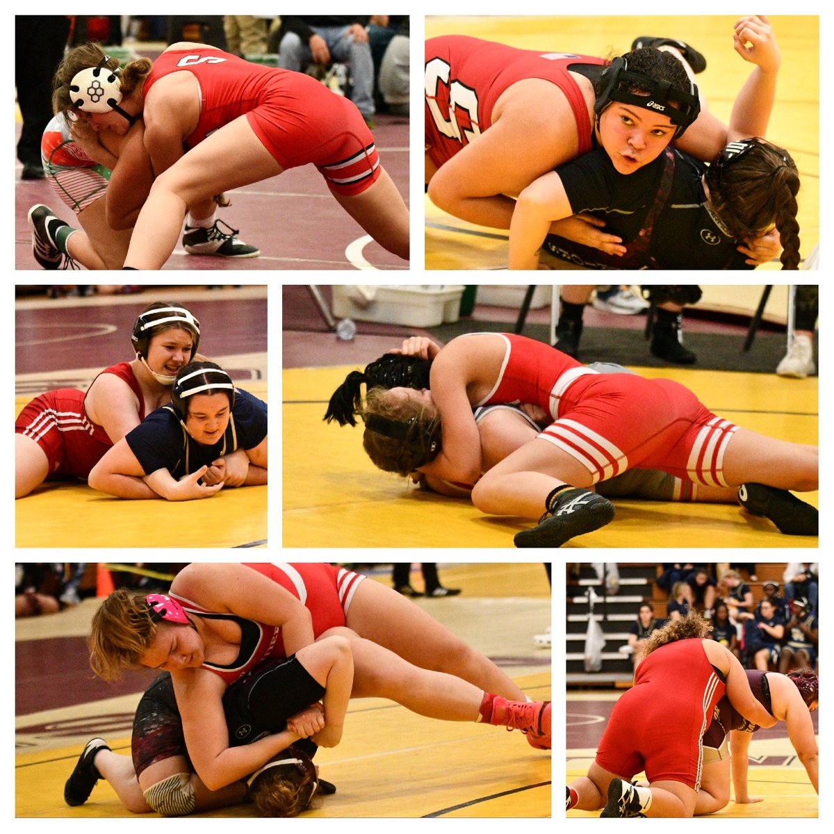 BigRedWrestle's tweet photo. Souderton ladies went 14-3 at the Governor Mifflin tournament today with 14 falls and 19 takedowns. Great first tournament for the girls team! @PA_wrestling @PaPrepLive @PAPowerWrestle @dmarkol @TomHousenick @HSGameOn #shareitout https://t.co/fk82W4Qb9v