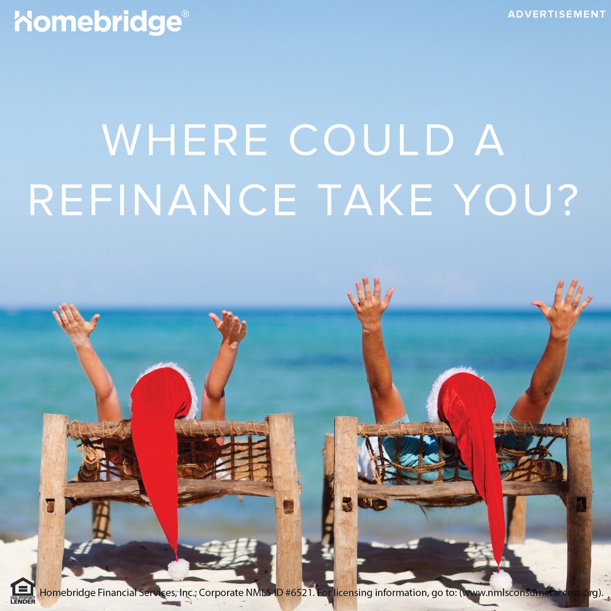 I recently helped a couple #Refinance their home. They are now saving money on their monthly payments and will be spending this #HolidaySeason on a warm, sunny beach. What would you do with more money in your pocket every month? 

#HomeLoanRefinance #MortgageRefinance