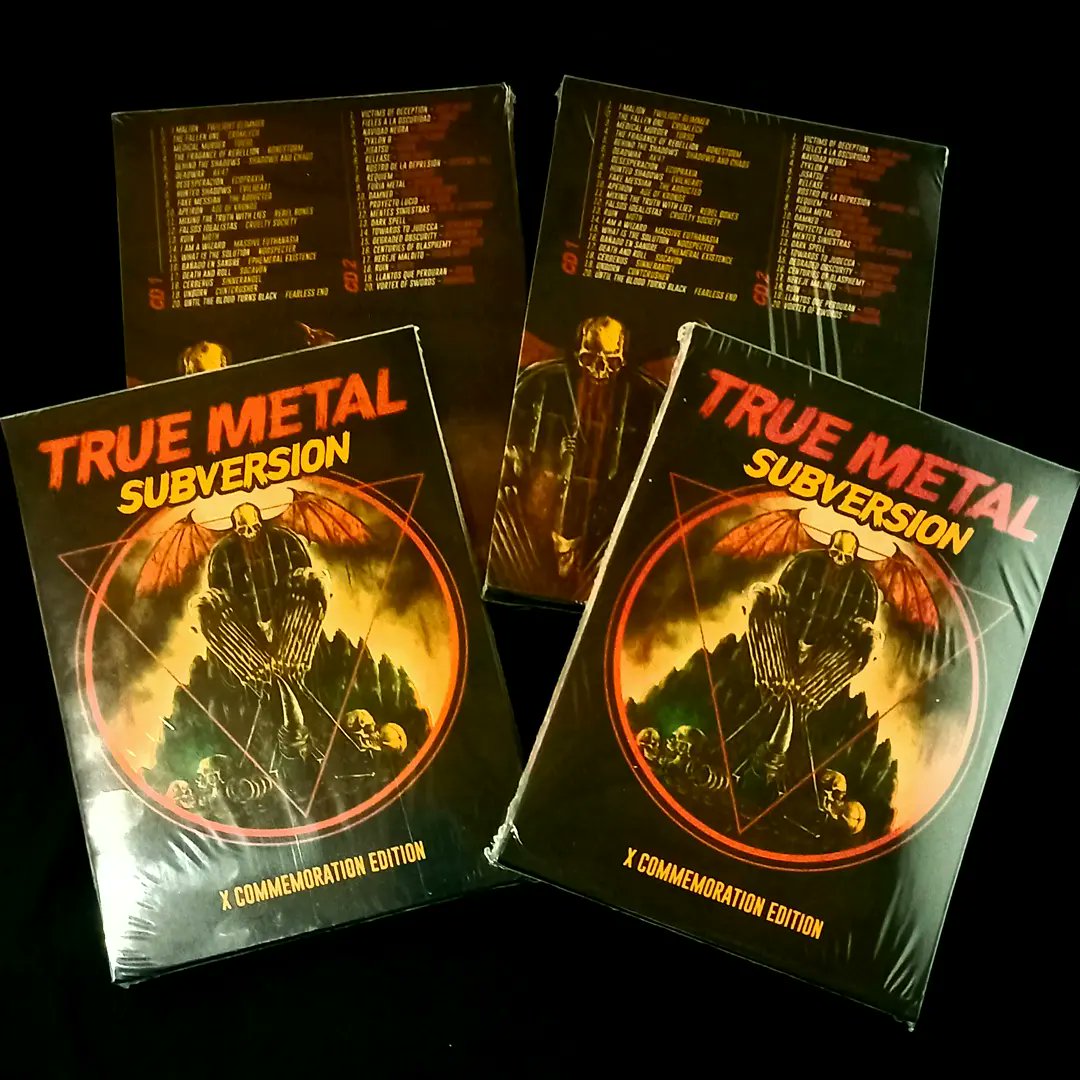 Anunciamos que oficialmente hacemos parte de la decima edicion del compilado TRUE METAL SUBVERSION el cual ha reunido durante años a bandas de america latina.

Disponibles 14 copias
Precio $50.000
Incluye CD1, CD2, Reseña y Sticker