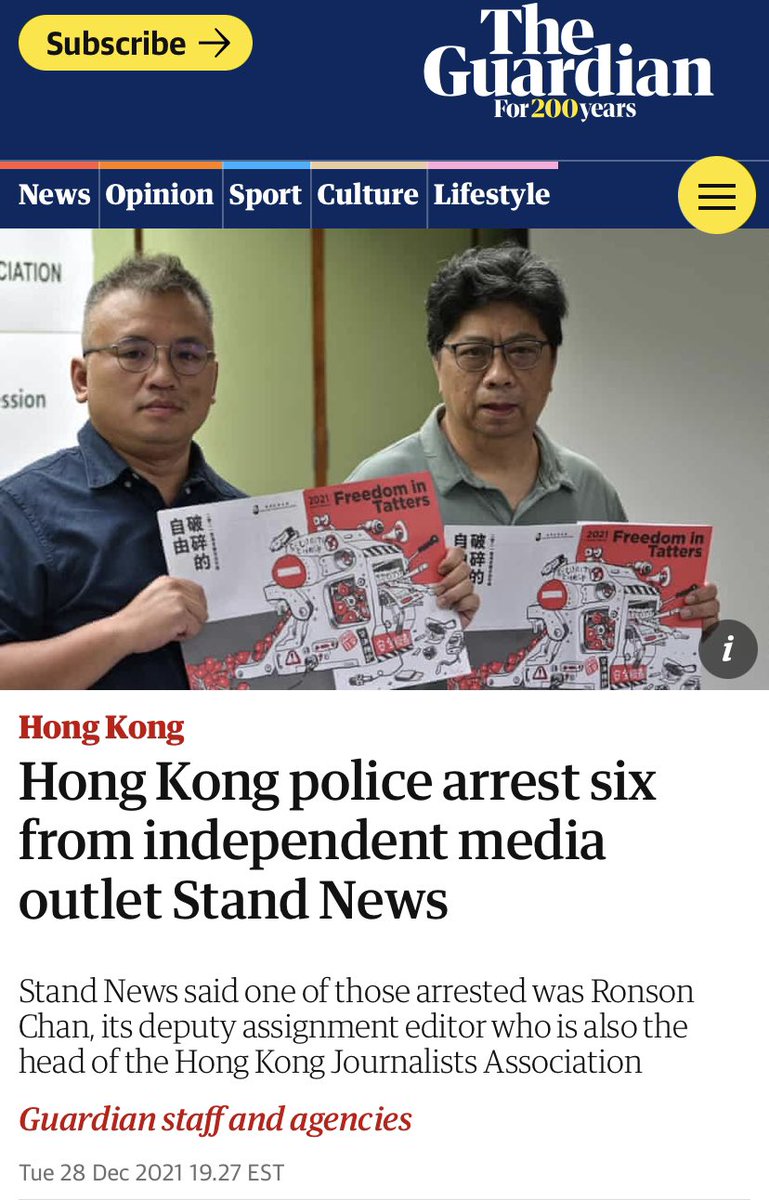 lamfa's tweet photo. Hong Kong government is arresting media representatives again. https://t.co/Q1HFjOqw4r