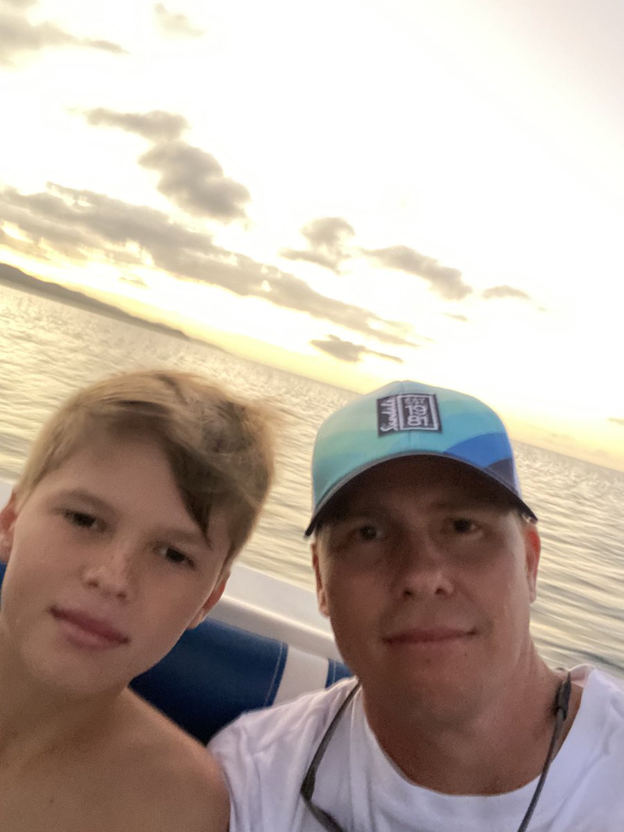 AdamStewart's tweet photo. Mini & Me inspecting the vibe at our Montego Bay resorts from the ocean, teach them young. #BackToHappy https://t.co/OgI53m2BuQ