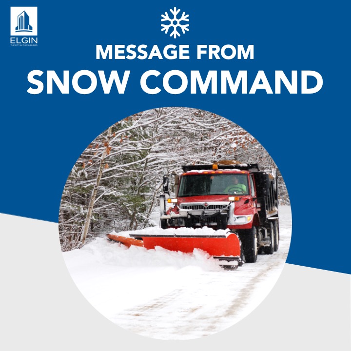 ElginIL's tweet photo. MESSAGE FROM #SNOWCOMMAND: #ElginIL received about 1.5" of slushy accumulation on the roads with more on non-paved. Drivers remain in their routes until later this evening to continue salting where necessary and pushing towards the curb. As always, drive safe. 🌨❄️🌨❄️ https://t.co/hvavtHqId4