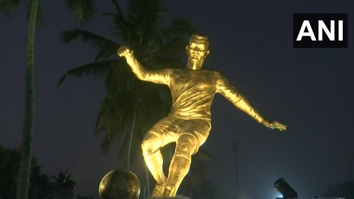 Footballer Cristiano Ronaldo's statue installed in Panaji, Goa. To inspire youth &take football to next level in the state, country, we came up with this statue. We want our children to become like this legendary footballer, who is a global legend:Goa Minister Michael Lobo(28.12)
