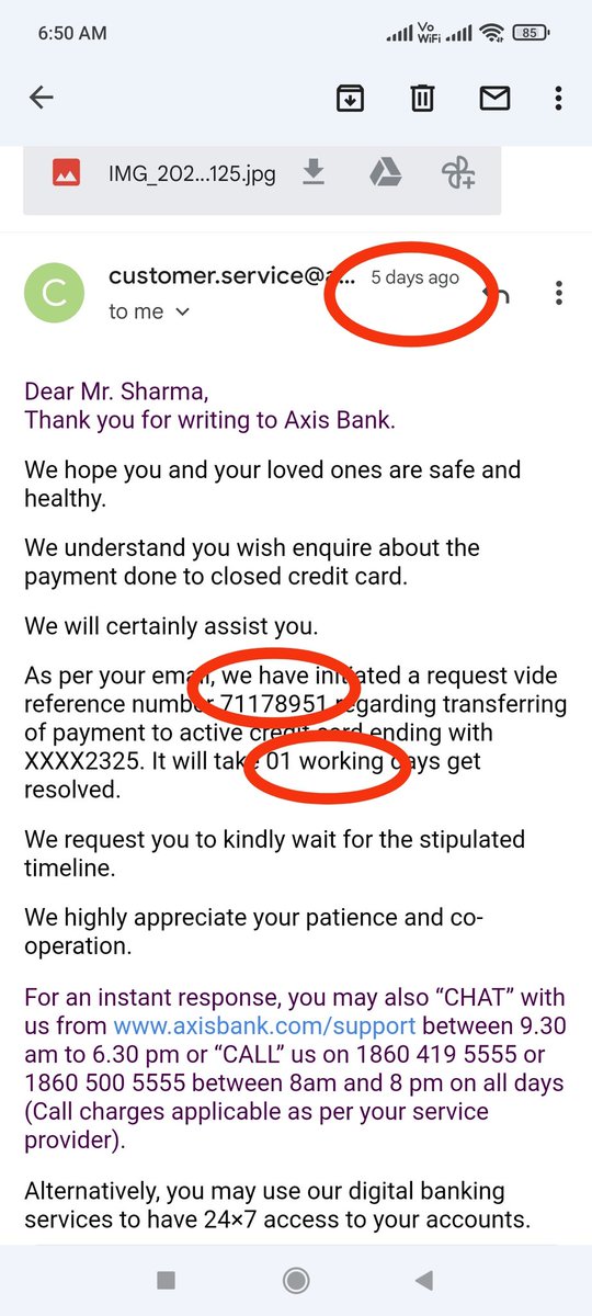 narender31's tweet photo. @AxisBank @AxisBankSupport  7 days passed but there is no resolution yet. Please do the needful. https://t.co/0S4LppkAxp