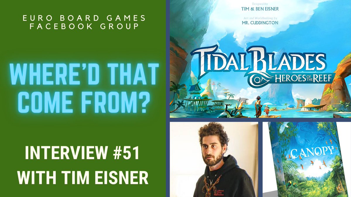 Read my written interview w/Tim Eisner of @WeirdCityGames abt his game CANOPY. But besides his own prototypes, what games has he been playing lately? #boardgames #boardgamegeek #tabletopgames #tabletopgaming #gamers  facebook.com/groups/euroboa…