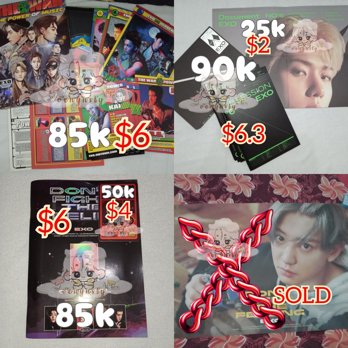 venynsty's tweet photo. [Help rt] 🙏🏻
WANT TO SELL IN RUSH
wts  • want to sell • lfb
exo merch, chanyeol xiumin baekhyun photocard Album 엑소 찬열 백현 시우민
~ price in pic
~ shopee
~ ww ok! ( paypal / local bank )

📍INA
tag: ina ph my sg usa br th poka poca album dftf Peaches obsession https://t.co/B88ndoDbf3