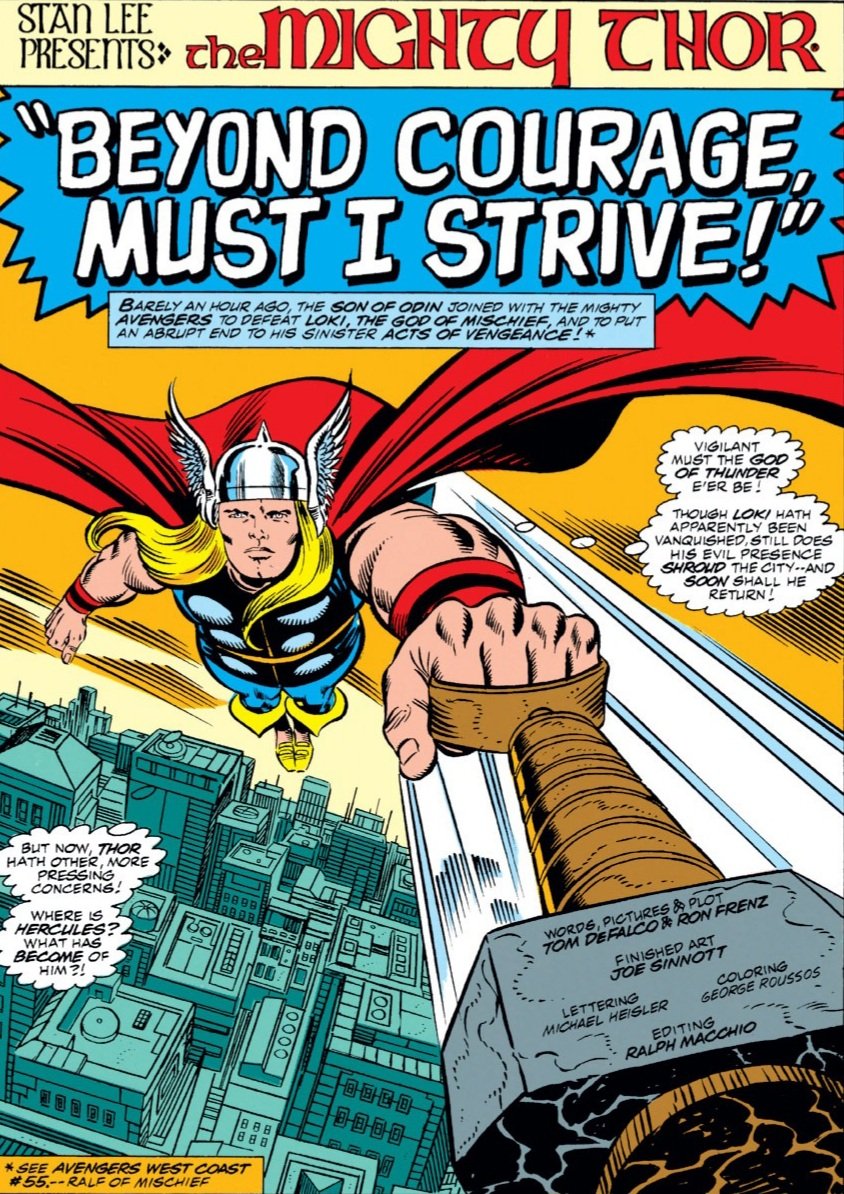 The splash page from The Mighty Thor # 414 by Tom DeFalco, Ron Frenz, Joe Sinnott & George Roussos.
https://t.co/A83jini4hb
#ronfrenz #joesinnott #georgeroussos #tomdefalco #themightythor #marvelcomics #comicbookbroadcaster 
#thecosmiccomicbookbroadcast #splashpages #comicbooks https://t.co/SeM9BWDvYG