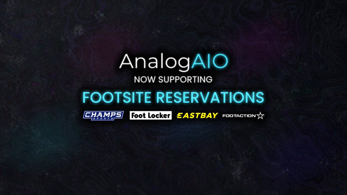 AnalogAIO— now supporting Footsite reservations! 🥳

Our users are ready to cook the Jordan 1 High Patent Breds... are you?

LIKE + RT + FOLLOW for a chance at getting in before the drop. 🍀