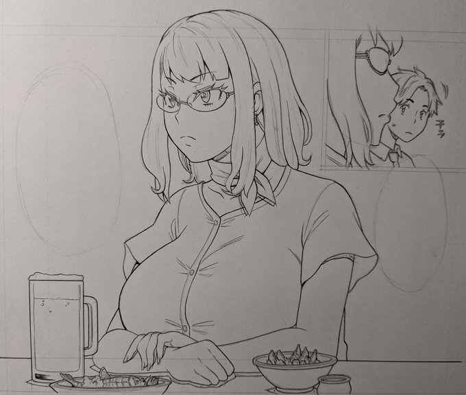 今日からペン入れ作業開始。
年の瀬でも通常運行😅 