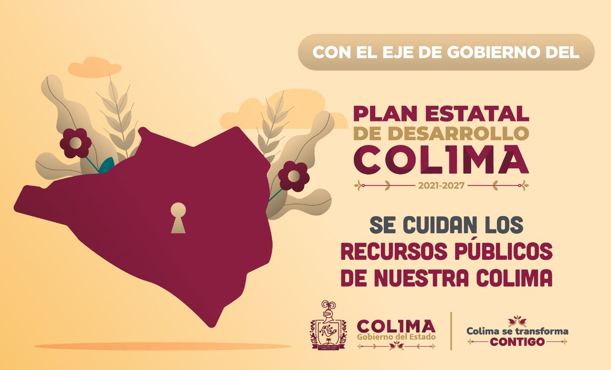 gobiernocolima's tweet photo. El eje “Gobierno honesto y transparente” de nuestro Plan Estatal de Desarrollo, nos guía a tener las finanzas sanas, cuidando con disciplina y justicia los recursos públicos de nuestra Colima. https://t.co/zTTmQD3iip