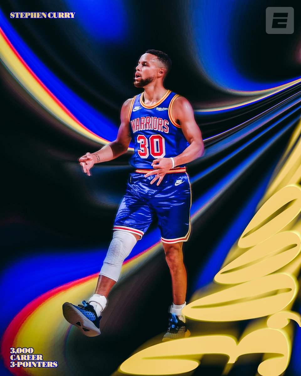SportsCenter's tweet photo. 3️⃣0️⃣0️⃣0️⃣ CAREER THREES FOR STEPH 🔥 https://t.co/CGIzdOkfeq