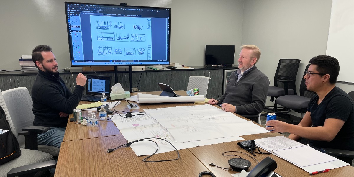 KessenichsM's tweet photo. A great visit with Andy, Matt &amp; Franklin (Great Lakes Culinary Designs) @ Kessenich's.  This will be 1 of many collaborations as our Design Team continues to grow in Madison.
#culinarydesign #madisonwi #restaurants #foodserviceequipment #weknowkitchens #whykessenichs #schoolbell https://t.co/l3Z8rVFwf0