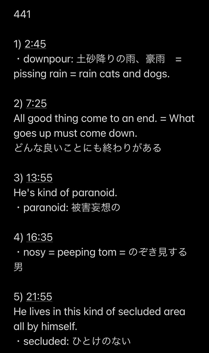 10khappy's tweet photo. Expressions and words from #GoGoエイブ会話 #episode441 https://t.co/yyL20gXzYu