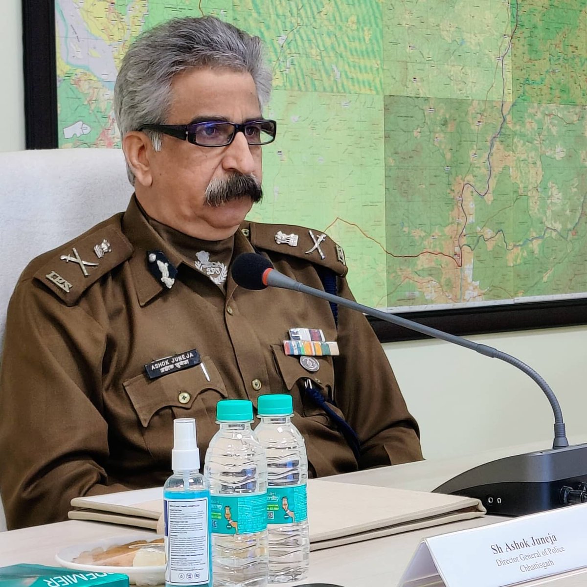 Attended State Level Coordination Committee(SLCC) meeting along with DGP Chhattissgarh and State heads of CAPF .
Reviewed status of Anti Naxal Operations in the State.
Coordination with sister agencies emphasized.
<a href="/crpfindia/">🇮🇳CRPF🇮🇳</a> 
<a href="/CG_Police/">Chhattisgarh Police</a> 
<a href="/HMOIndia/">गृहमंत्री कार्यालय, HMO India</a> 
<a href="/PMOIndia/">PMO India</a>