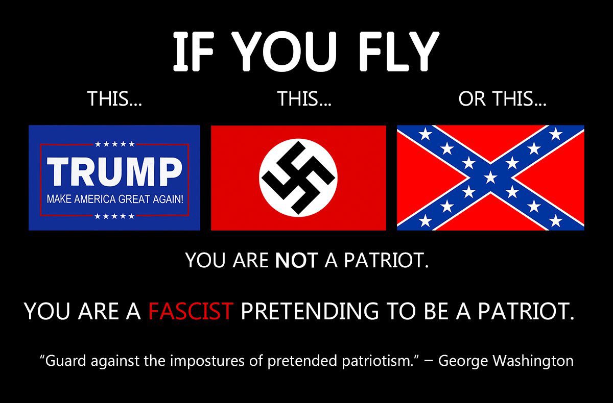 nicoleshodges's tweet image. Never. It’d be like seeing a Confederate or Nazi flag.