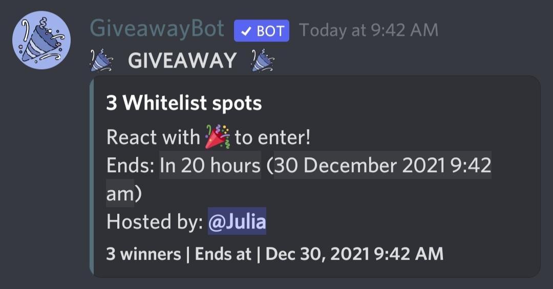 llamaempirenft's tweet image. 🎁 Whitelist Giveaway Time 🎁 

To enter:
1️⃣ Join our discord 
2️⃣ Go to the Giveaway tab
3️⃣ React with a 🎉

We will announce 3 winners in less than 24 hours. Goodluck! 

discord.gg/HJJvPzfJcK

#LlamaEmpire #NFTCommunity #giveaway