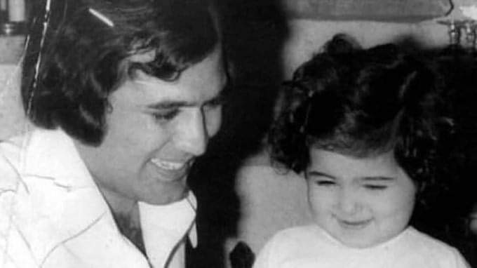 Happy Birthday Twinkle Khanna  She With father Rajesh Khanna 