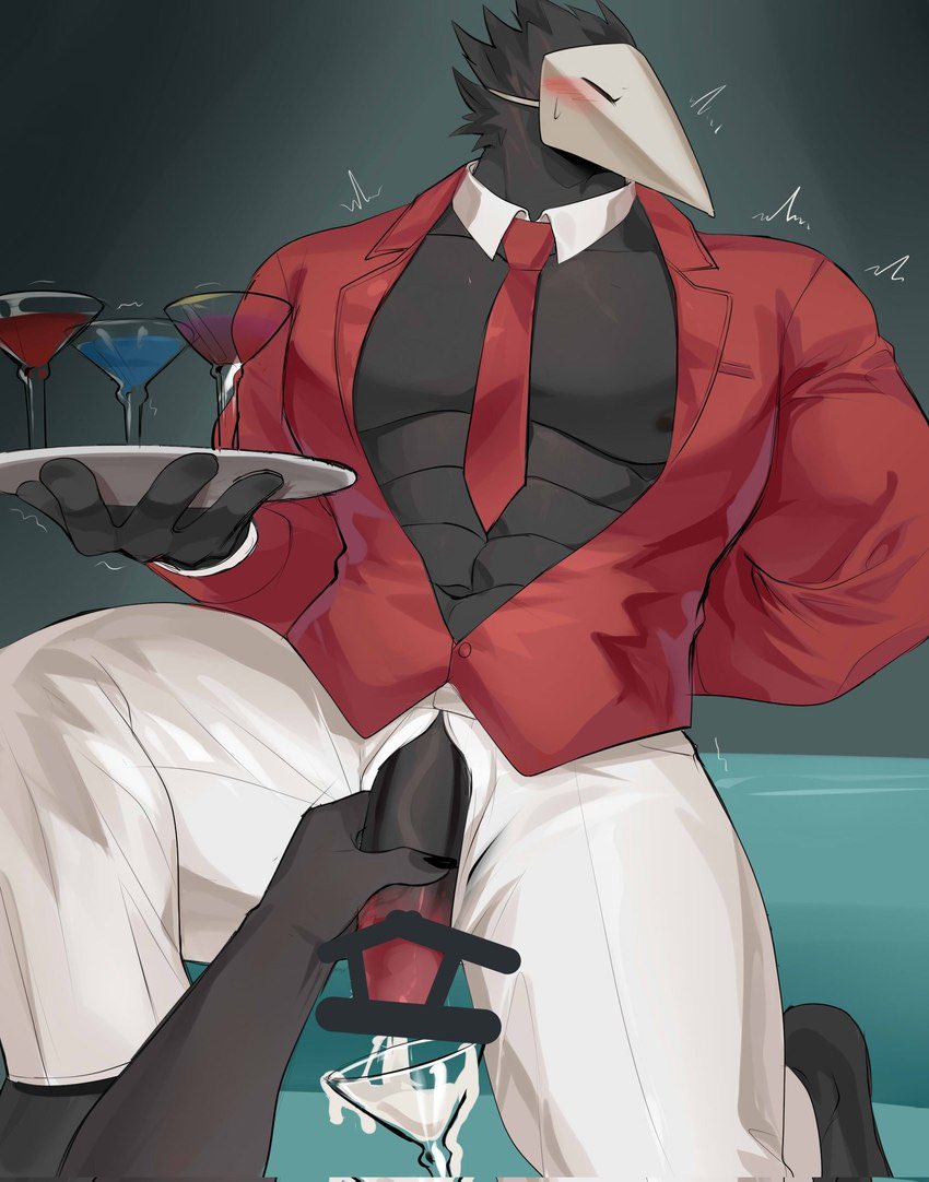 SwatchService's tweet photo. “R-Rather unorthodox Master, but well done working the shaft” 

Swartz, despite his massive size, is rather meek and passive. Just give him some direction he’ll be whatever you want him to be~ https://t.co/0IzaP9omAy