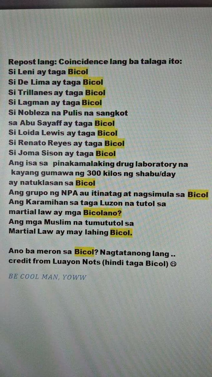 MrWinwineklabu's tweet photo. ���👇What is there in BICOL that is unique? 🤔🤔 ctto https://t.co/MTpecN05sM