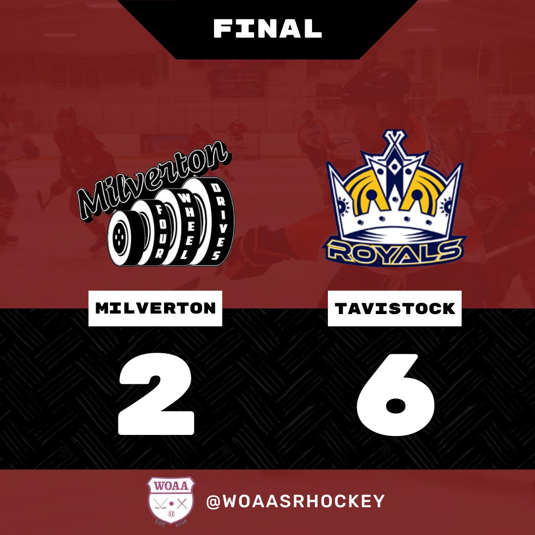 Game score - Dec. 28, 2021

@4Drives 2
<a href="/TaviRoyals/">Tavistock Royals</a> 6