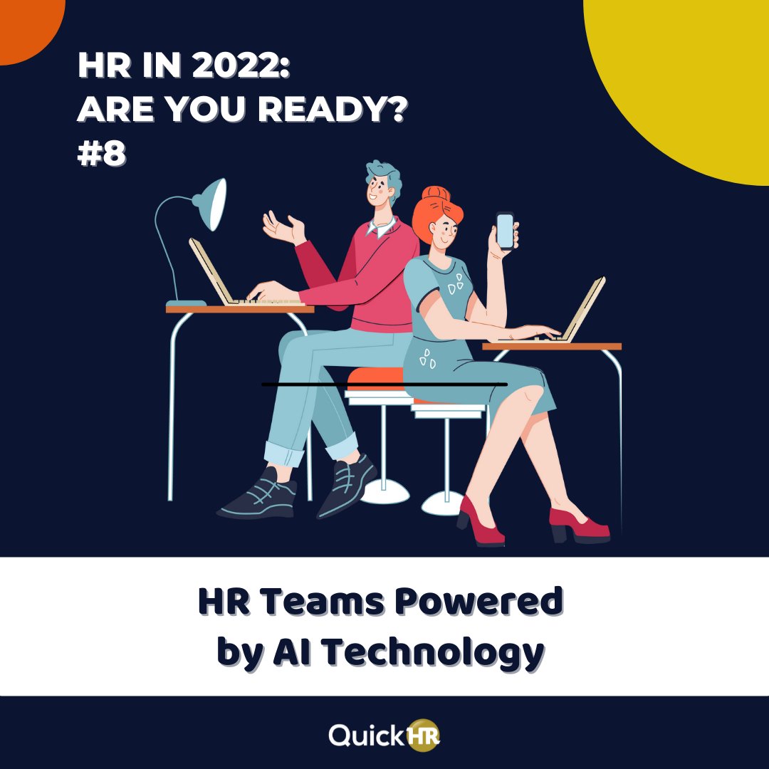 quickhrsg's tweet image. In the coming years, HR professionals will see the growing adoption of AI in the workplace. AI-powered HR tools can make applicant sourcing and assessment easier, helping HR teams to focus on higher-value operations.

#HRTrends2022 #FutureofHR #HumanResources #HRTech #QuickHR