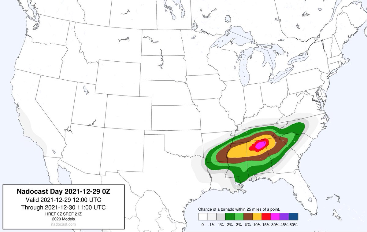 nadocast's tweet photo. 0Z Day Tornado Forecast https://t.co/xkXenXYTsQ