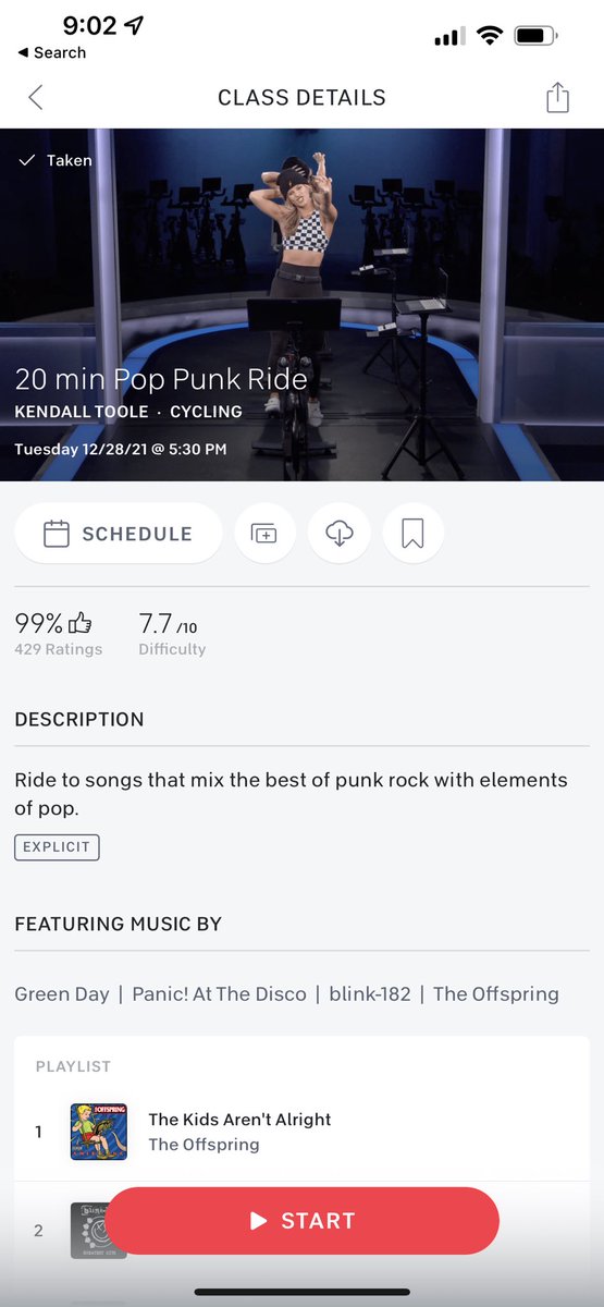 Ortho_Jake's tweet photo. If you subscribed to the 2000’s punk rock phase you’ll think this class is full of absolute BANGERS! TY @fitxkendall @PelotonPods https://t.co/4w9LTwWBvu