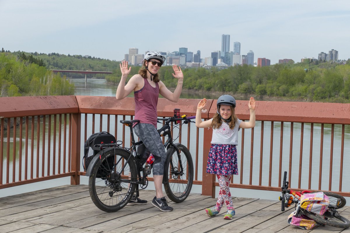 TMDGreer's tweet photo. @BikeBikeYYC Biggest surprise was riding the canal to Chestermere - more picturesque than expected. Longtime wishlist was Edmonton River Valley to Ainsworth bridge. Always a favourite is the Bow Valley Parkway. https://t.co/ec73Q3DrLK