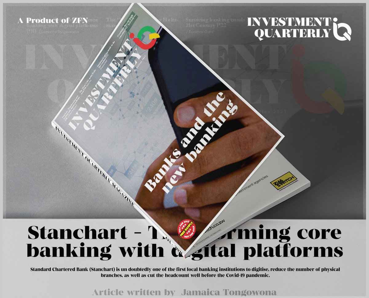 IQZimbabwe's tweet photo. STANCHART TRANSFORMING CORE BANKING WITH DIGITAL PLATFORMS
"Standard Chartered Bank (Stanchart) is un doubtedly one of the first local banking institutions to digitise,  reduce the number of physical branches, as well as cut the headcount well before the Covid-19 pandemic…" https://t.co/ESzNWPLrXv