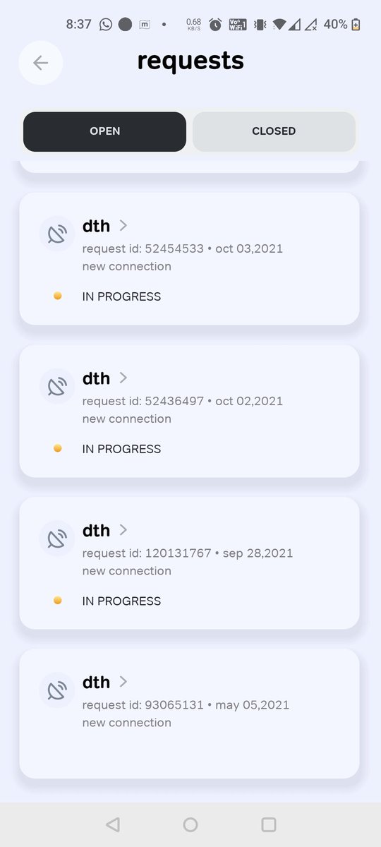 BethiPoorna's tweet photo. @Airtel_Presence please check the priority customer resolution team how come these many open tickets if it's priority customer service for airtel black plan.. you should feel guilty to cheat customers like this https://t.co/AqEq3RFThY