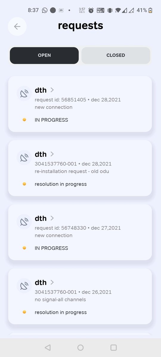 BethiPoorna's tweet photo. @Airtel_Presence please check the priority customer resolution team how come these many open tickets if it's priority customer service for airtel black plan.. you should feel guilty to cheat customers like this https://t.co/AqEq3RFThY