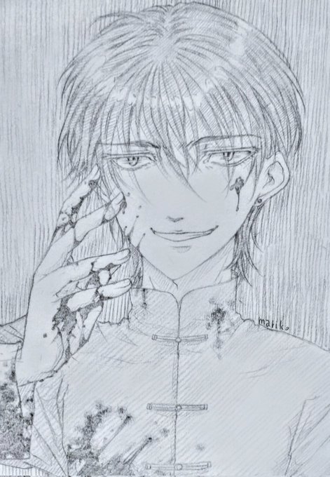 なんか楽しくなって(笑)✍
悪役か、それともドス黒い主人公か。
#アナログ #イラスト #落書き #男の子 